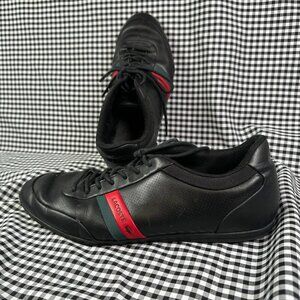 Lacoste Men's Storda 318 1 U Black Red Green Leather Sneakers Men's Size 11